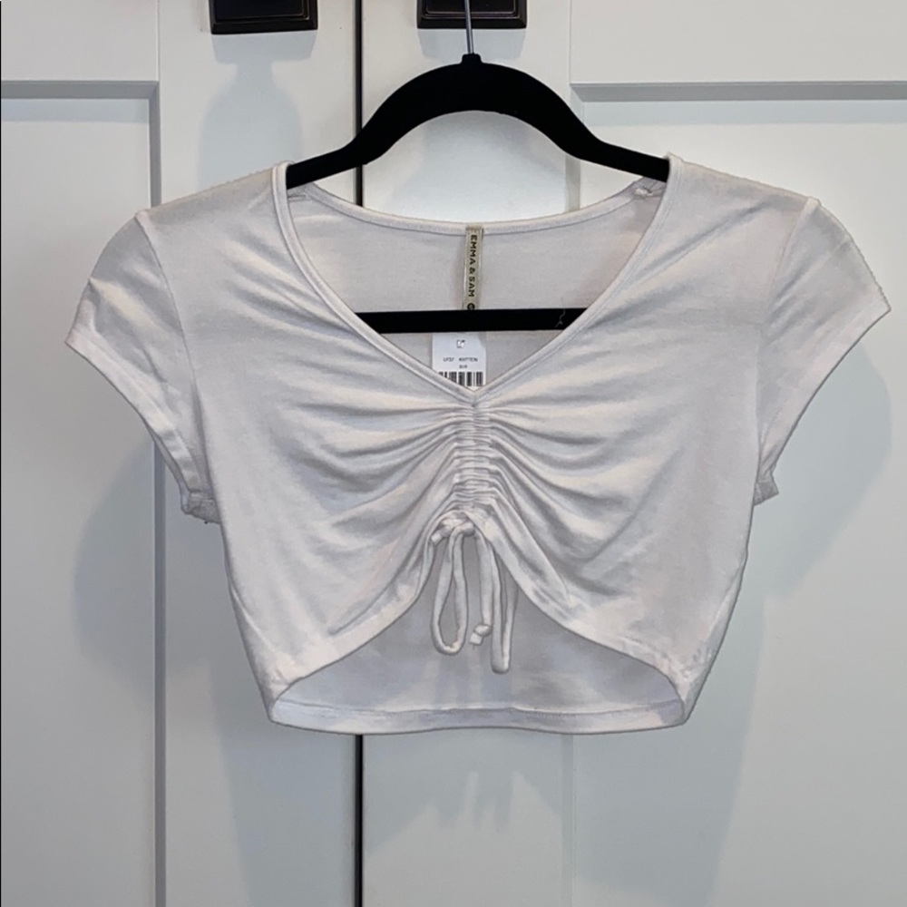 White crop top